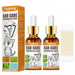 2pcs Nettoyant D’oreille D’animal De Compagnie Vétérinaire Chien Gouttes Pet Chat Oreille Acariens Traitement [...]