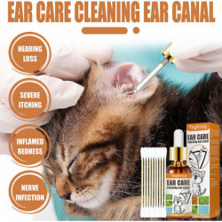 2pcs Nettoyant D’oreille D’animal De Compagnie Vétérinaire Chien Gouttes Pet Chat Oreille Acariens Traitement [...]