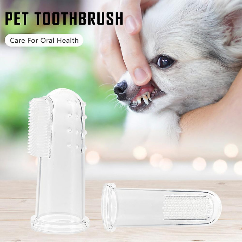 5/10X Soft Finger Toothbrush Pet Dog Cat Dental Cleaning Teeth Care Hygiene Brus