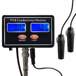 2 in 1 Digital Online PH EC Monitor Conductivity Water Quality Tester Monitoring for Fish Tank Aquarium EU Plug