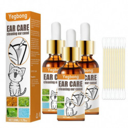 3pcs Nettoyant D’oreille Pour Animaux De Compagnie Vétérinaire Chien Gouttes Pet Chat Oreille Acariens Traitement [...]