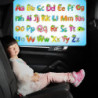 Car Cartoon Magnetic Sun Protector Side Window Sunshade Curtain Adjustable Sunscreen for Baby(Animal Words)