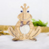 Easter Frog Decoration Wooden Frog Ornament Tabletop Decoration Craft Ornament on Your Desk, Bedside, Easter Gift