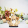 Easter Frog Decoration Wooden Frog Ornament Tabletop Decoration Craft Ornament on Your Desk, Bedside, Easter Gift