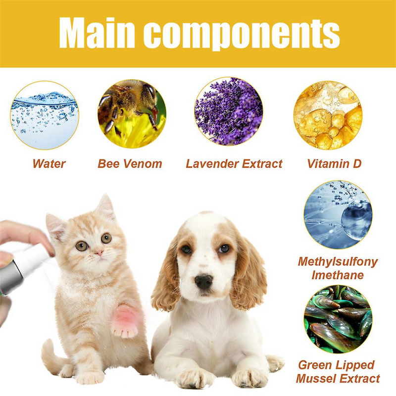 Yegbong Pet Joint Repair Spray Pet Joint Care soulage l’inconfort articulaire des animaux de compagnie et la [...]