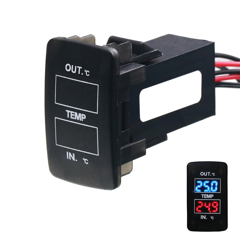 Dual Temperature Display Inside and Outside the Car Dual Temperature Sensor for Fit Jazz City Accord