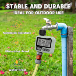 Minuterie d’arrosage minuterie d’irrigation Ipx5 Arroseur automatique manuel étanche avec grand écran LCD [...]