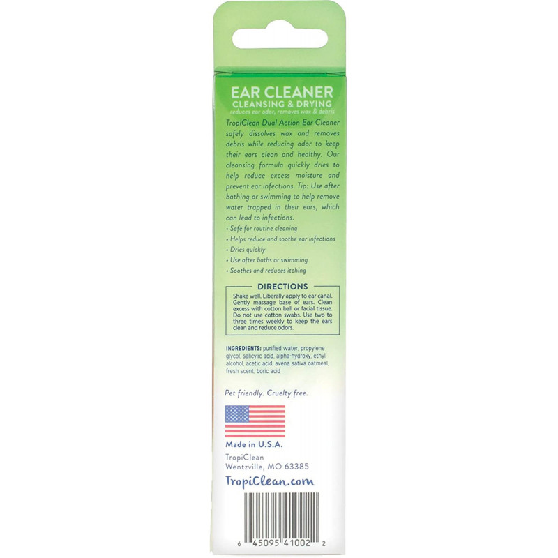TropiClean Dual Action Ear Cleaner for Pets