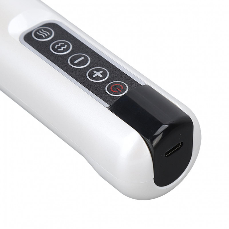 Electric GuaSha Massager 12 Suction Gears Steel Balls Negative Pressure Cupping Meridians Massage Machien White