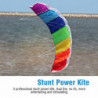 1.4m/2m/2.7m Colored Dual Line Stunt Power Sport Kite Outdoor Seaside Beach Toy