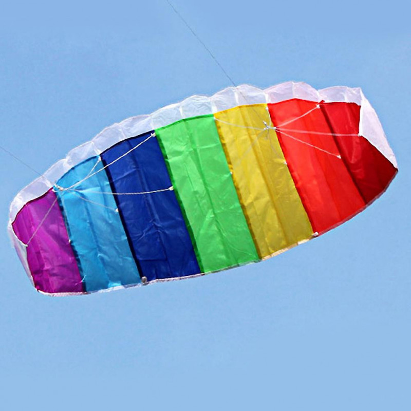 1.4m/2m/2.7m Colored Dual Line Stunt Power Sport Kite Outdoor Seaside Beach Toy