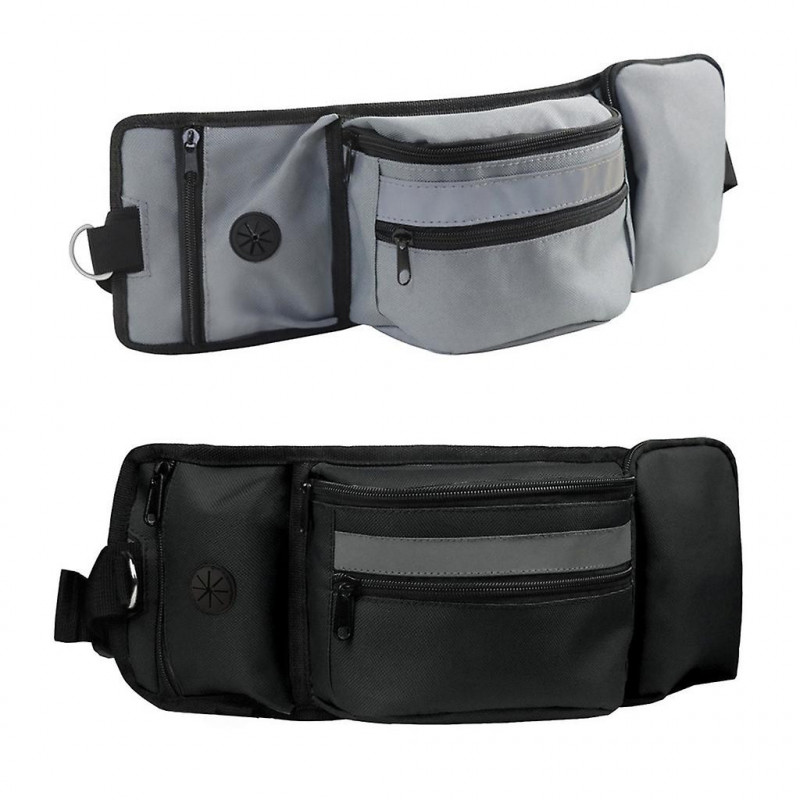 Dogs Outdoor Treat Pouch With Bottle Holder Poopbag Dispenser Pet Travel Supply