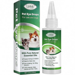 Gouttes ophtalmiques pour animaux de compagnie Lubrifiant nettoyant pour les yeux, enlever les marques de larmes [...]