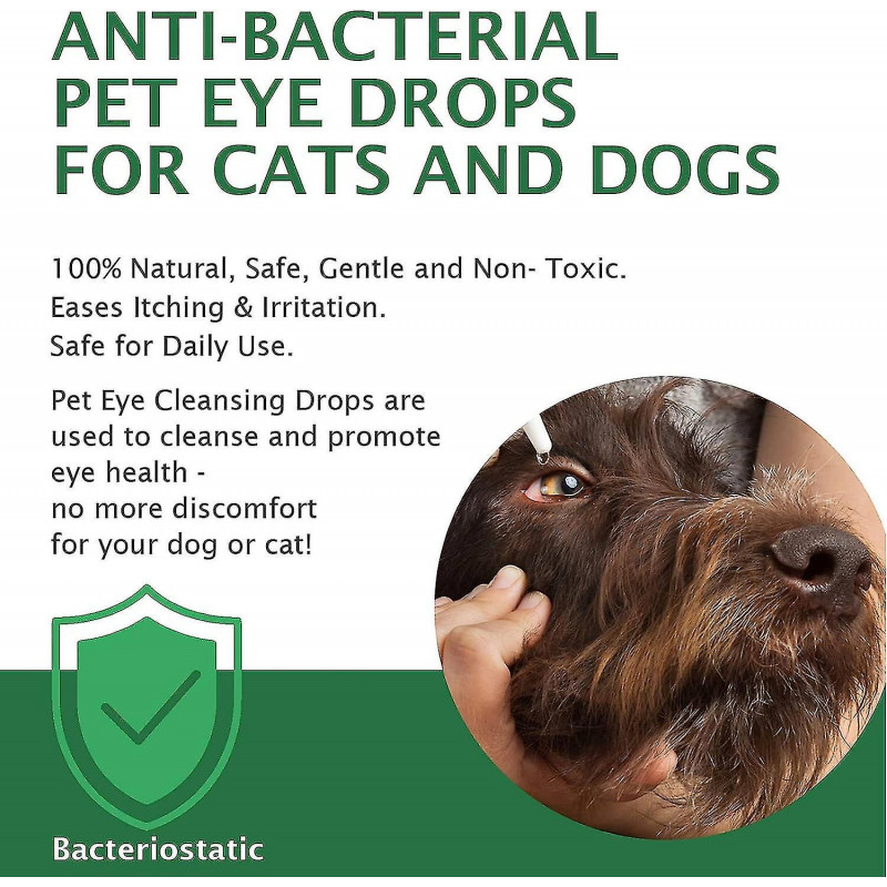 Gouttes ophtalmiques pour animaux de compagnie Lubrifiant nettoyant pour les yeux, enlever les marques de larmes [...]