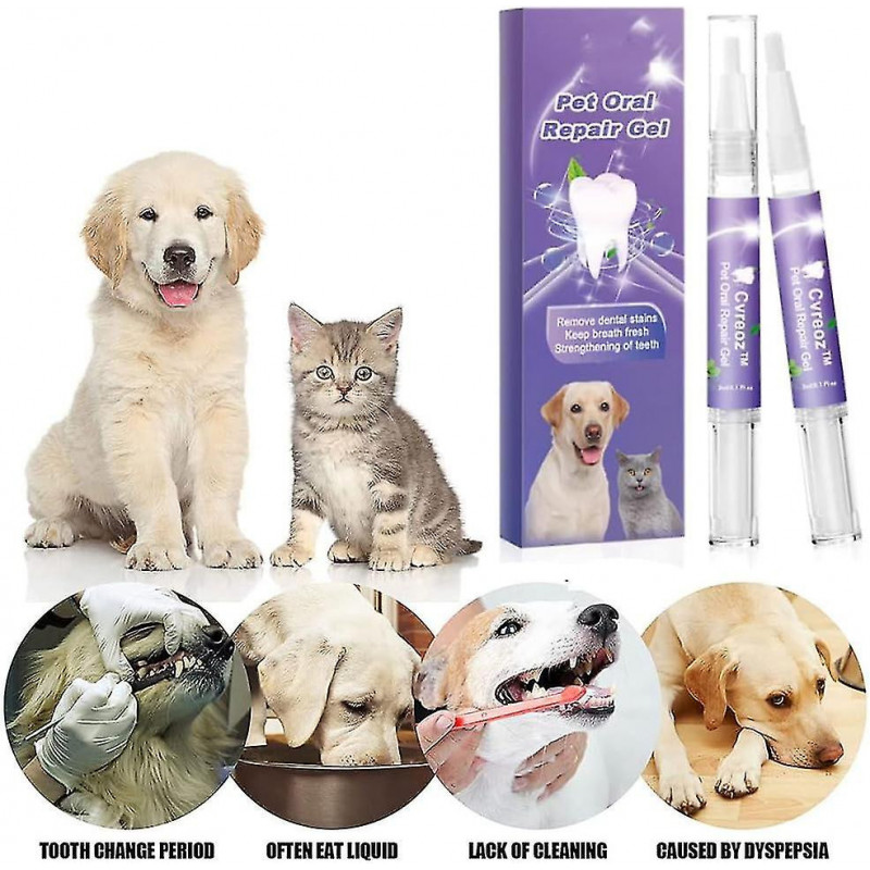 Gel réparateur buccal pour animaux de compagnie, gel blanchissant pour restauration buccale pour animaux de [...]