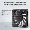 Aquarium Cooling Fan, Fish Tank Heat Dissipation Fan Super Quiet Reptiles Terrarium Fan For Salt & Fresh Water JP