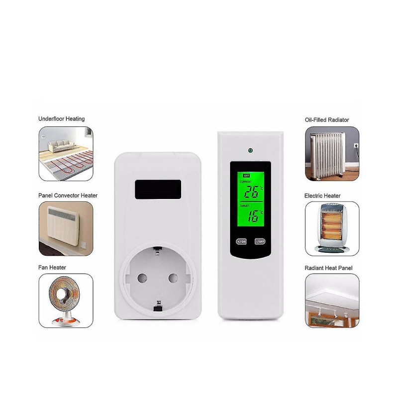 Digital Temperature , Temperature Wireless Tat Ing Socket And Remote Le
