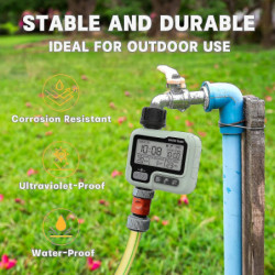 Minuterie d’arrosage minuterie d’irrigation Ipx5 Arroseur automatique manuel étanche avec grand écran LCD [...]