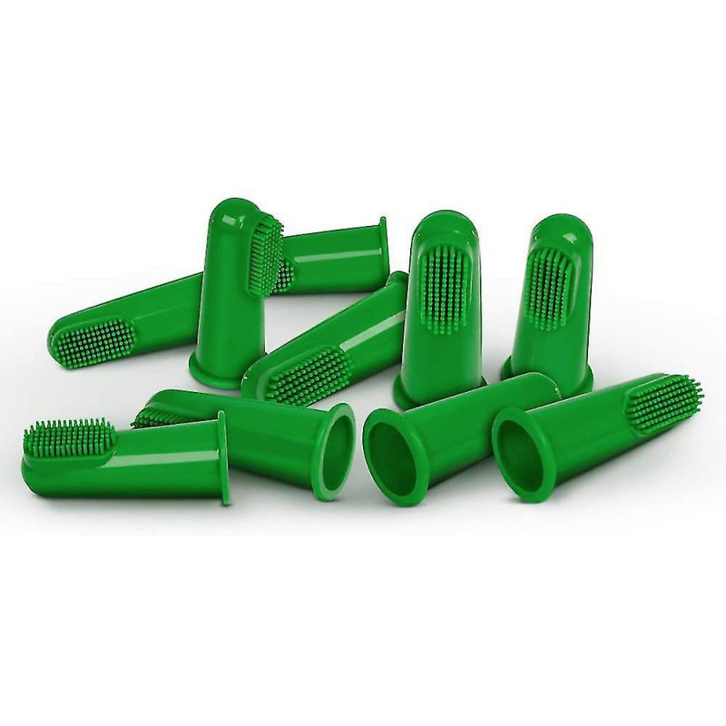 Dog Toothbrush | Easy To Clean Dog Teeth | Perfect For Dogs And Cats | Comes With 10 Soft Finger Brushes Per Pack