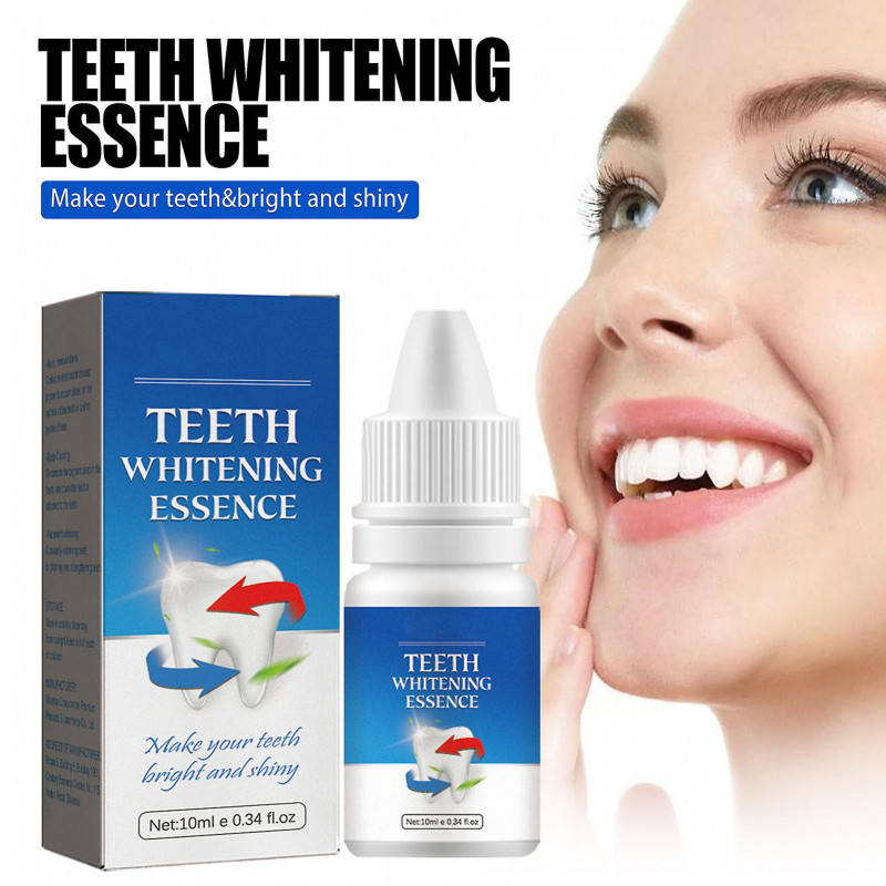 2 sets 2pcs 10ml Whitening Teeth Oral Serum Removes Plaque Stains Hypoallergenic Temporary Teeth Whitening Liquid