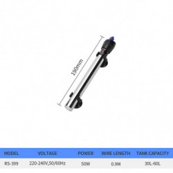 Fish Tank Heating Rod Aquarium Stainless Steel Heating Rod Explosion-proof Thermostatic Rod Turtle Tank Thermostat [...]