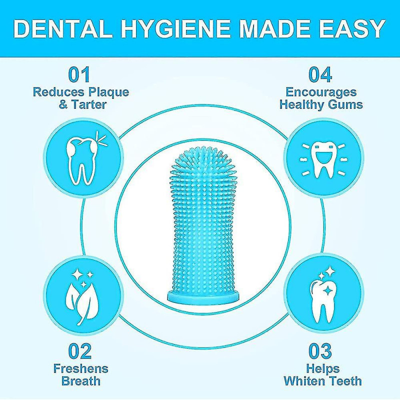 Dog Toothbrush, Dog Toothbrush, Cat Toothbrush, 4 Pieces Pet Finger Toothbrush Dental Hygiene Brushes Natural [...]