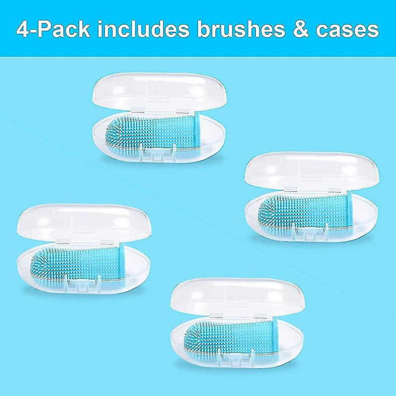Dog Toothbrush, Dog Toothbrush, Cat Toothbrush, 4 Pieces Pet Finger Toothbrush Dental Hygiene Brushes Natural [...]