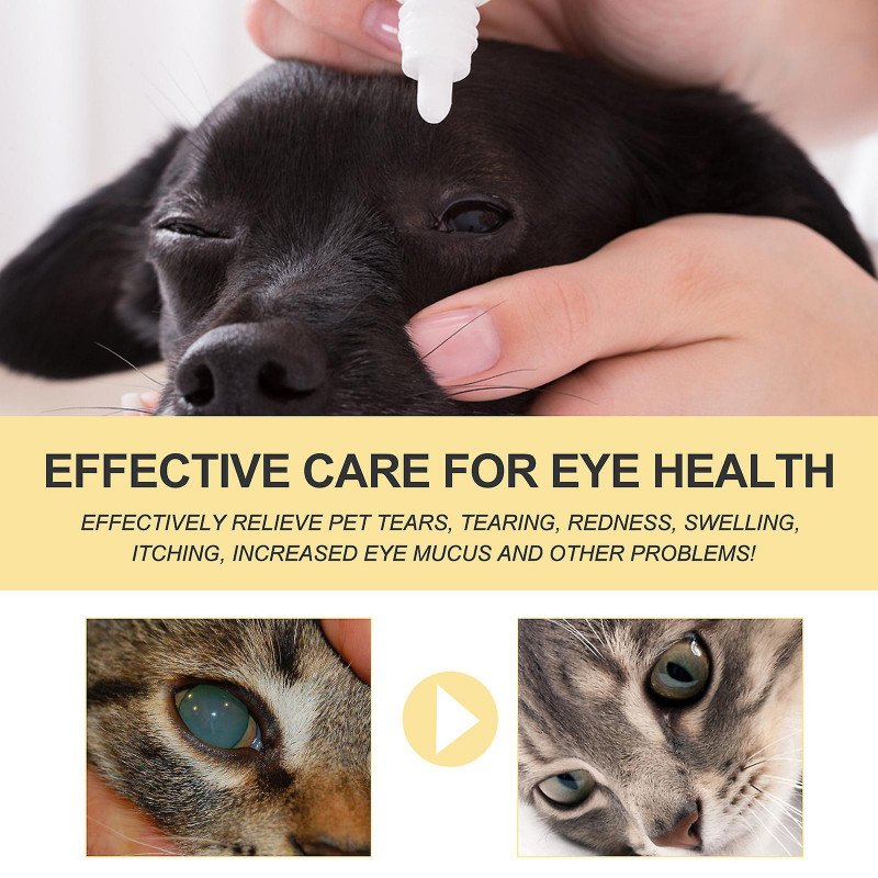 Pet eye drops relieve cats and dogs' eye discomfort, clean tear marks and eye dirt, pet care products 1PCS
