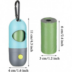 2pcs Dog Poop Waste Bag Holder Dispenser And 2 Rolls Poop Waste Bags 2pcs Dog Poop Waste Bag Holder Dispenser And 2 Rolls Poop Waste Bags
