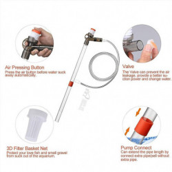 Aquarium - Fish Tank Sand Kit With -pressing Button And Adjustable Water Controller For Fish Tank S