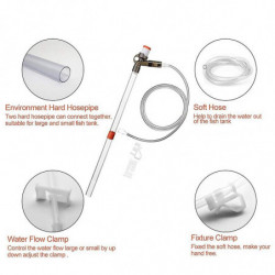 Aquarium - Fish Tank Sand Kit With -pressing Button And Adjustable Water Controller For Fish Tank S