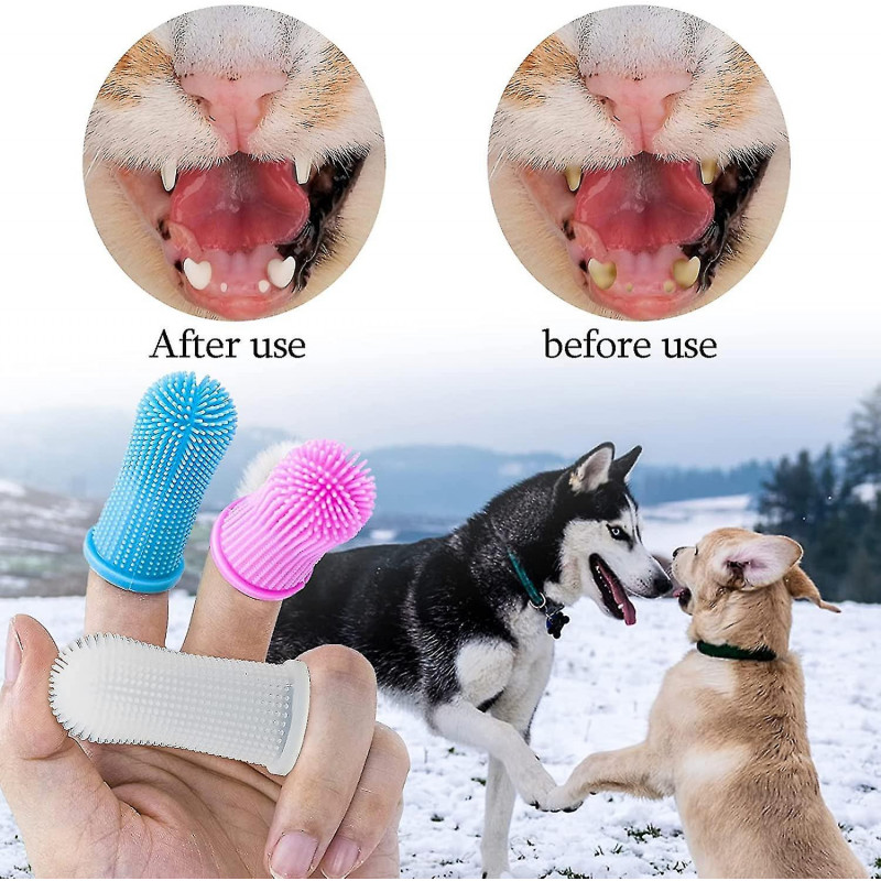 Dog Toothbrush Cat Toothbrush Tooth Laying Pet Finger Toothbrush For Dogs Cats And Pets Tooth Laying Silicone Dog [...]