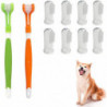 Dog Tooth Cleaner, Pet Toothbrush, 2 Pieces Triple Ko Toothbrush With 8 Pieces Soft Finger Toothbrush Silica Gel, [...]