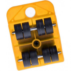 Furniture Lifter Slides Move Roller Tools Max 150kg 360 Rotation Pad 100x80mm - Yellow, 10x8cm10x8cm Yellow