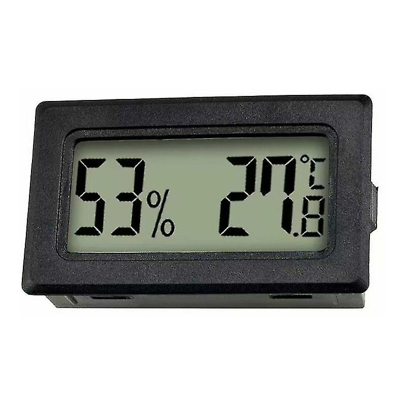 (wireless Celsius Black 3pcs) Built-in Crawling Animal Breeding Box Thermohygrometer