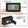 (wireless Celsius Black 3pcs) Built-in Crawling Animal Breeding Box Thermohygrometer