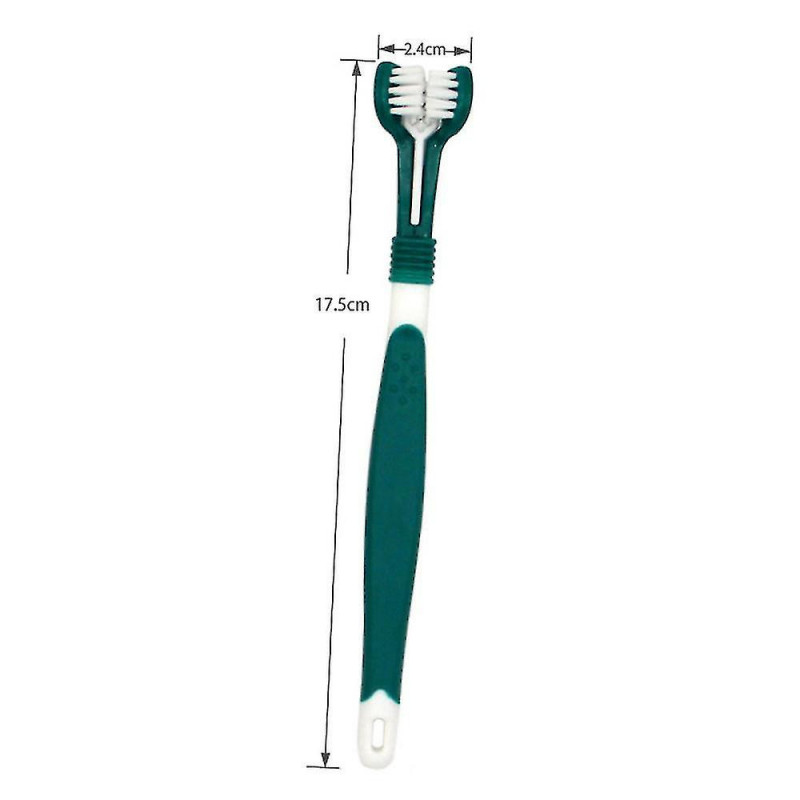 Brosse à dents pour chien à trois côtés Réduire le tartre / Les dents de chat pour animaux de compagnie Nettoyage [...]