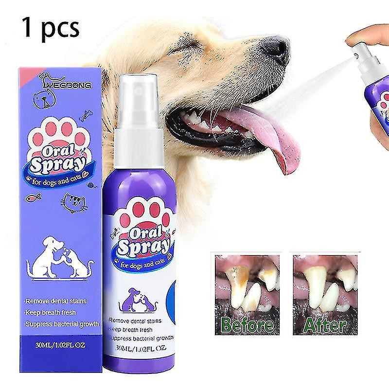 Pet Oral Spray Teeth Cleaning For Dogs Cats Bad Breath Tartar Plaque Removal-m.1815 Tw