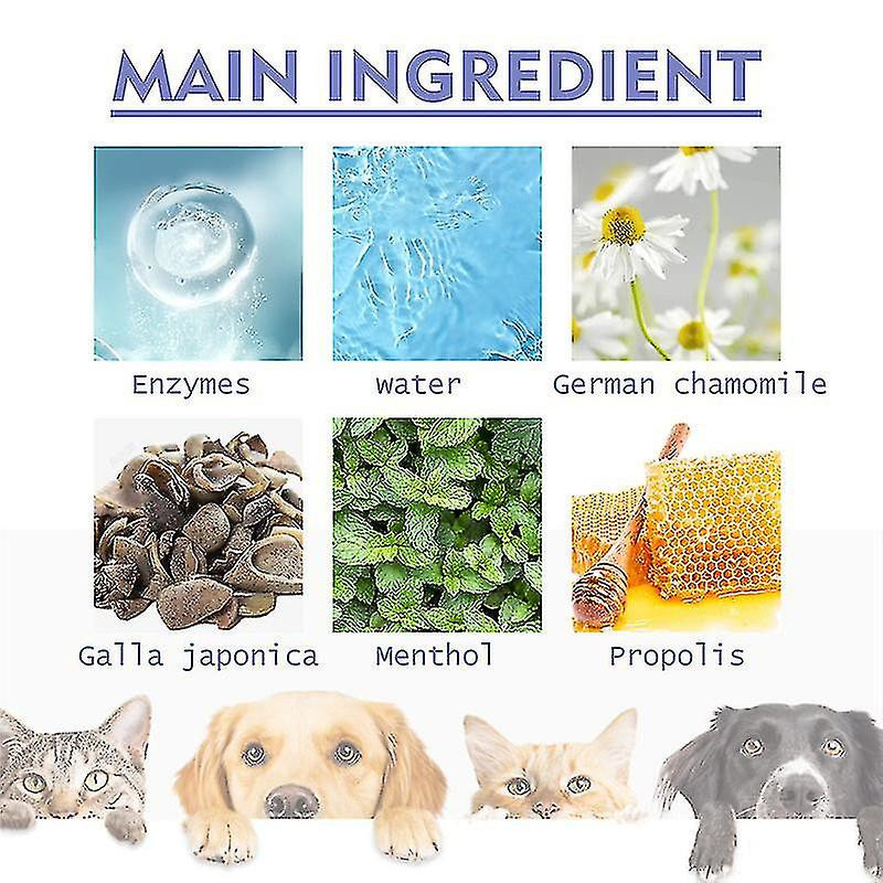 Pet Oral Spray Teeth Cleaning For Dogs Cats Bad Breath Tartar Plaque Removal-m.1815 Tw