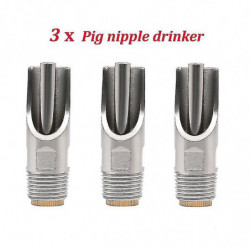 3pcs Automatique Pig Nipple Water Feeder pour Pig Multifonction Creative Pet Drinking Tool Acier inoxydable [...]
