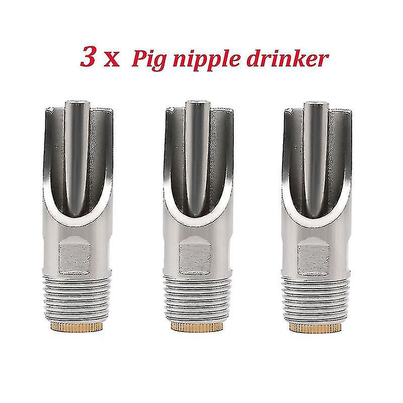 3pcs Automatique Pig Nipple Water Feeder pour Pig Multifonction Creative Pet Drinking Tool Acier inoxydable [...]