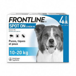 Anti-parasites Frontline Dog 10-20 Kg 1,34 ml 4 Units Anti-parasites Frontline Dog 10-20 Kg 1,34 ml 4 Units