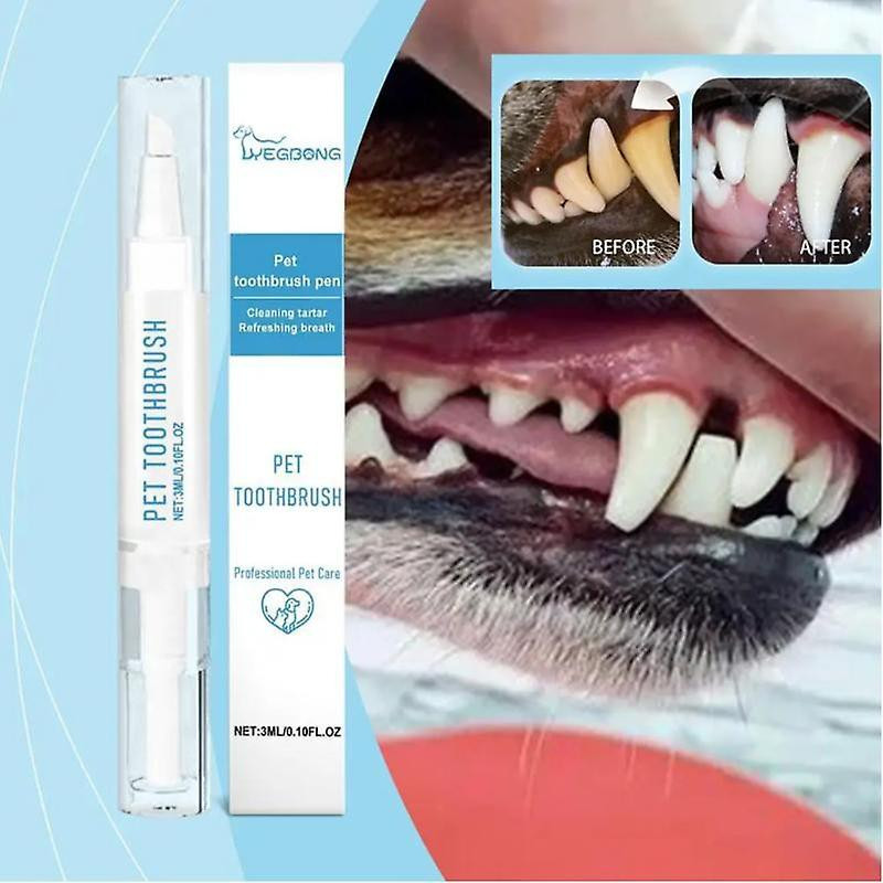 Pet Teeth Cleaning Toothbrush Pen Dental Beauty Tools Set Cat Dog Tartar Bad Breath Remover