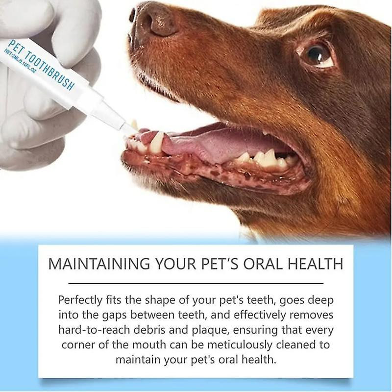 Pet Teeth Cleaning Toothbrush Pen Dental Beauty Tools Set Cat Dog Tartar Bad Breath Remover