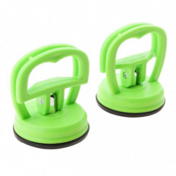 2x 2 Pcs Lcd Screen Opening Heavy Duty Remover Sucker Pull Suction Cup For Imac Ipad , Tab Green