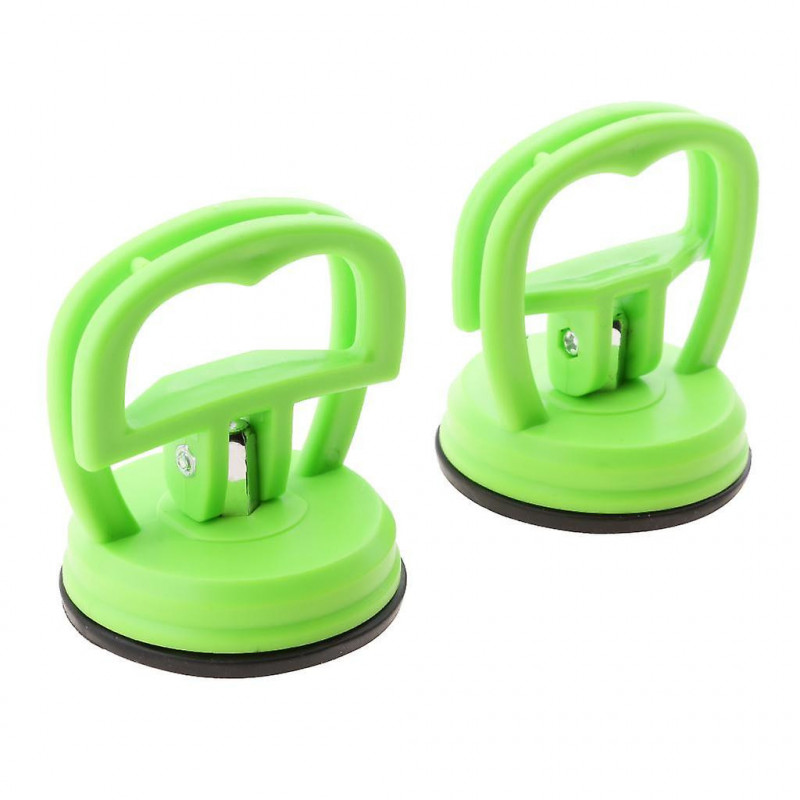 2x 2 Pcs Lcd Screen Opening Heavy Duty Remover Sucker Pull Suction Cup For Imac Ipad , Tab Green