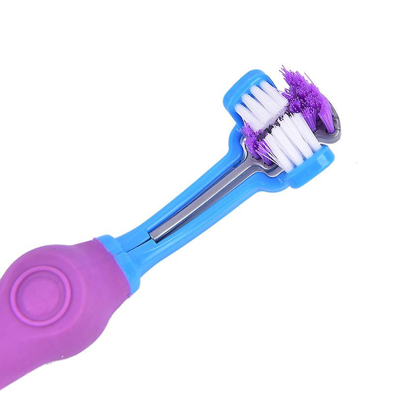 Dogs Toothbrush Three Sided Pets Clean Mouth Teeth Care Cleaning Grooming Tools