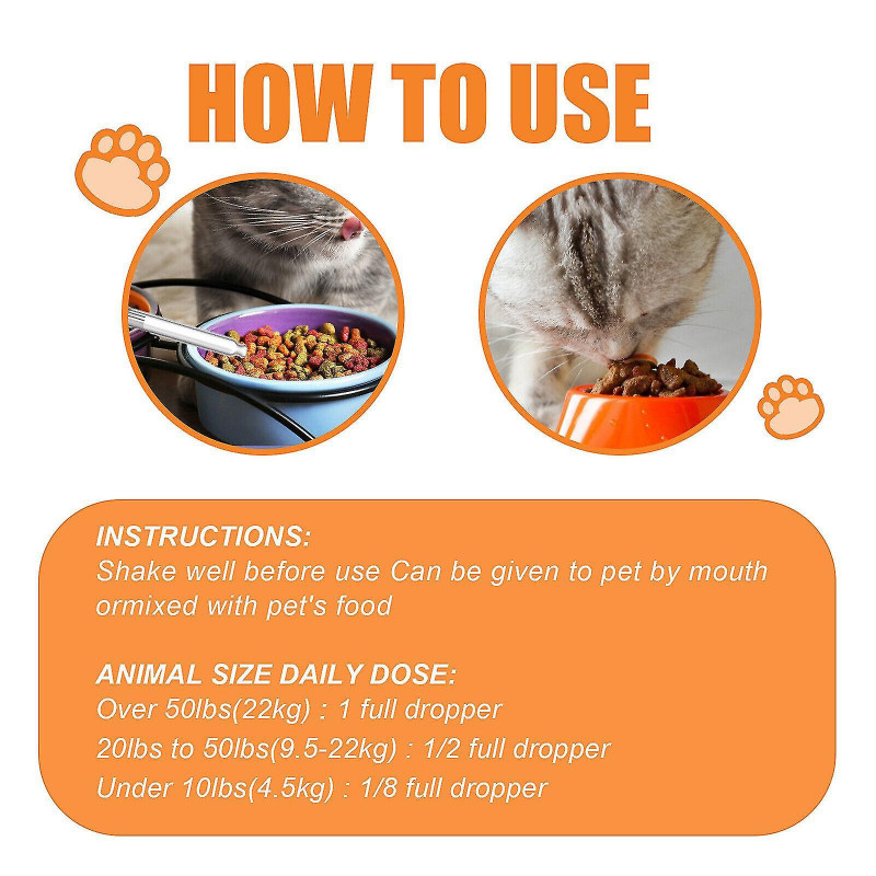 Soulagement de l’anxiété des animaux de compagnie Supplément calmant d’huile essentielle Anorexie pour les chats [...]