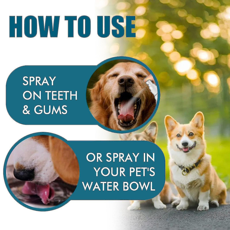 2 Pcs Pet Oral Spray To Remove Oral Odor Yellow Teeth Dog Cat Oral Cleaning Care Spray