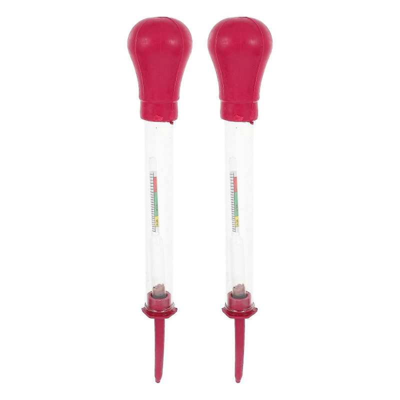 2pcs Suction Type Battery Electrolytic Hydrometer Electro-hydraulic Density Meter